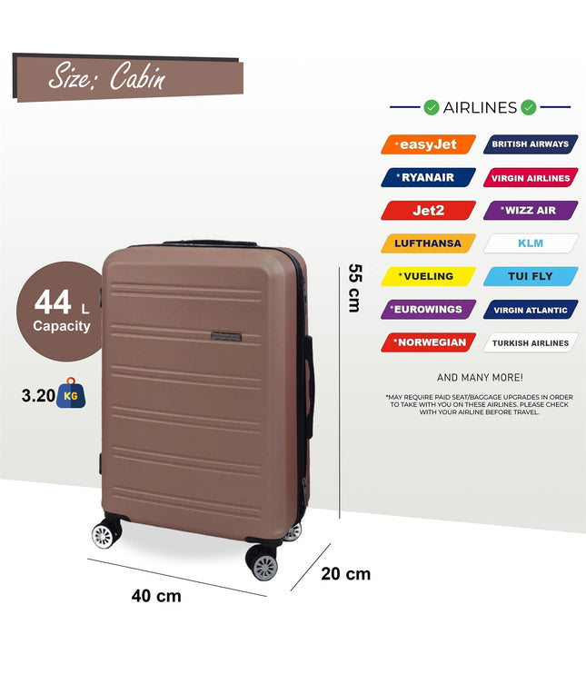 Alford Cabin Hard Shell Suitcase in Rose Gold