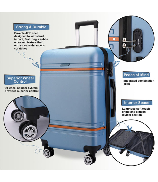 Calgary Large Hard Shell Suitcase in Blue