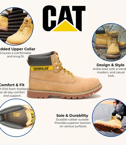 Caterpillar Colorado 2.0 Honey Tan Leather Hiking Ankle Boots