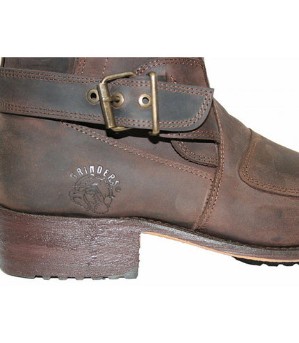 Grinders Mens Brown Leather Cowboy Boots - Route 66