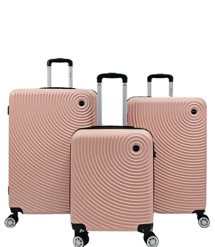 Chorley Set of 3 Hard Shell Suitcase in Rose Gold