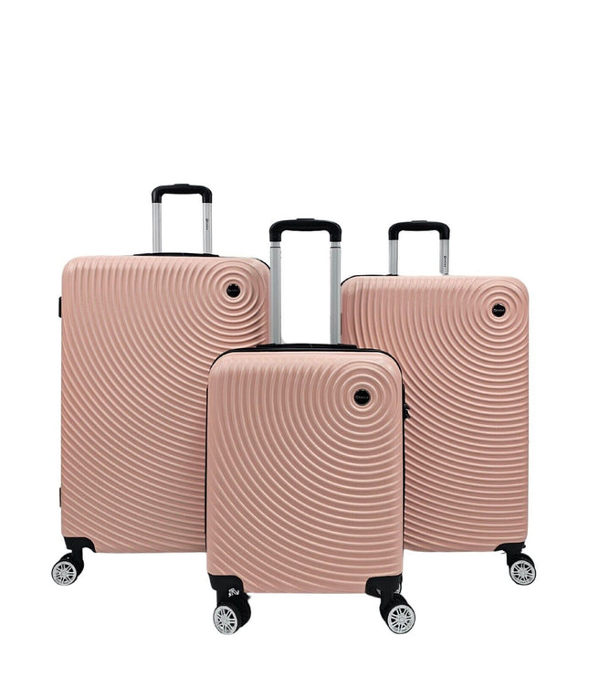 Chorley Set of 3 Hard Shell Suitcase in Rose Gold