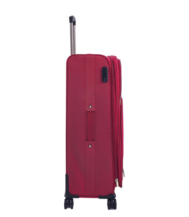 Andover Large Soft Shell Suitcase in Burgundy