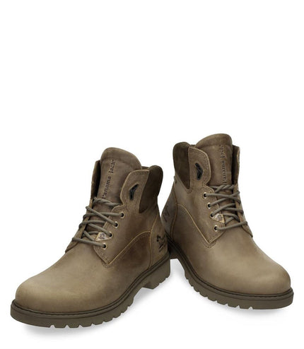 Panama Jack Men's Amur GTX C32 Khaki Waterproof Leather Ankle Boots