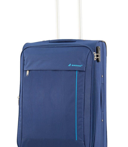 Clevedon Large Soft Shell Suitcase in Blue