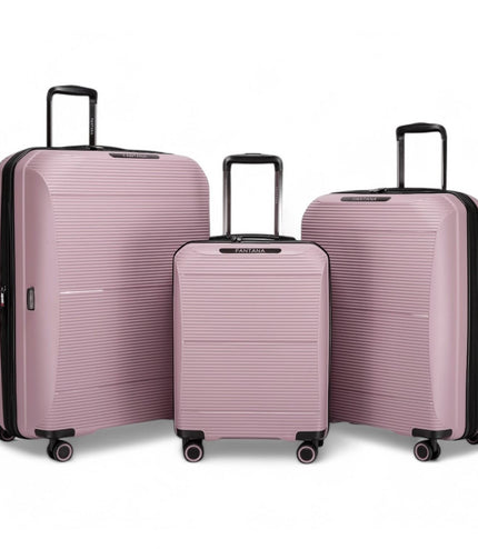 Abiko Set of 3 Hard Shell Suitcase in Pink