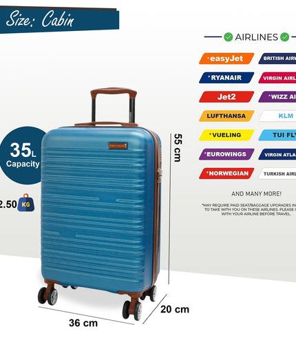 Armidale Cabin Hard Shell Suitcase in Blue
