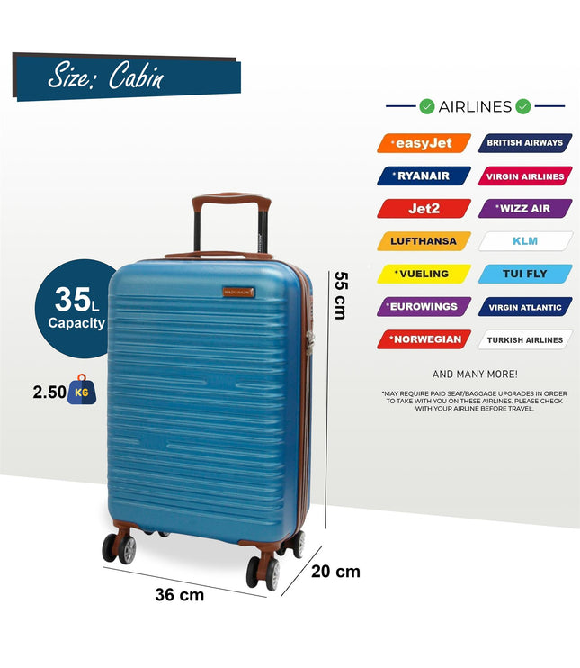 Armidale Cabin Hard Shell Suitcase in Blue
