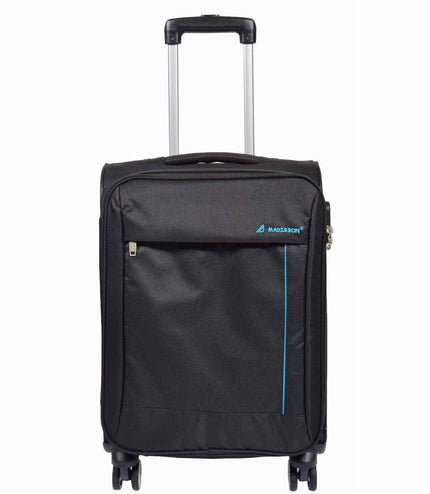 Clevedon Cabin Soft Shell Suitcase in Black