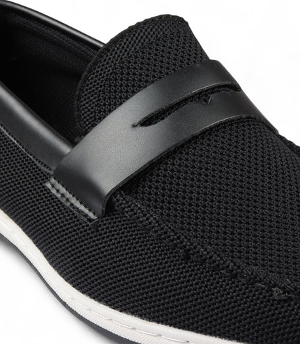 Men's Black Breathable Loafers Lightweight Slip-On