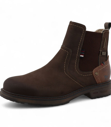 Mustang Men's Mokka Brown Water-Resistant Chelsea Ankle Boots