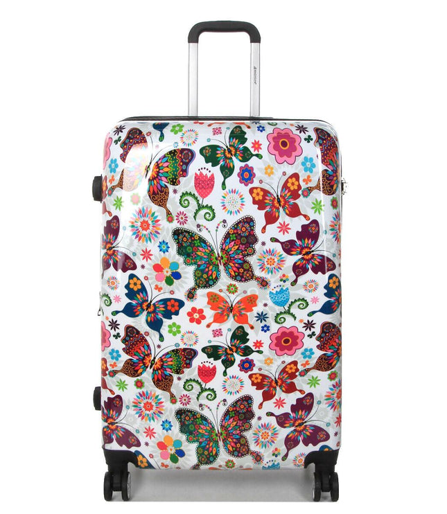Corbridge Large Hard Shell Suitcase in Butterfly