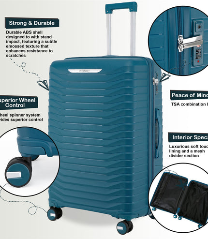 Burnaby Set of 3 Hard Shell Suitcase in Blue