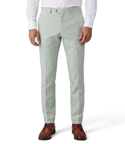 Men's Sage Green Formal Pants Tailored Fit Trousers - Belmont