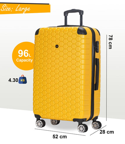 Noda Large Hard Shell Suitcase in Yellow
