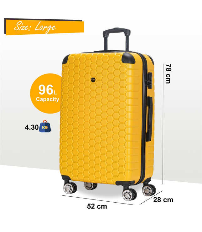 Noda Large Hard Shell Suitcase in Yellow