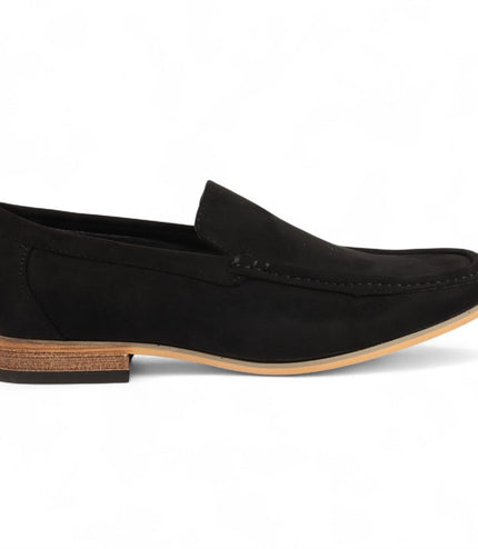 Men's Black Suede Loafers Lightweight Slip-On Casual Shoes