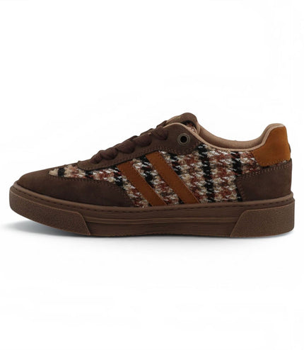 Mustang Women's Brown Tweed Sneakers Trainer Shoes - M0212020