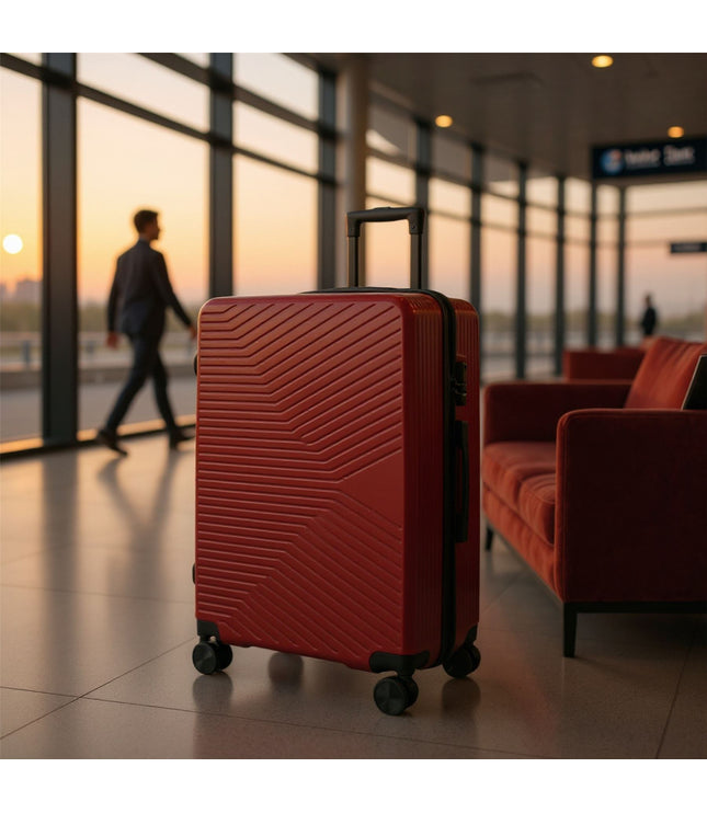 Junee Large Hard Shell Suitcase in Red