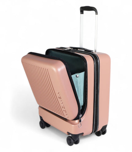 Durable EasyJet Ryanair 39 x 26 x 51.5 cm Pink Front Open Cabin Luggage Travel Suitcase