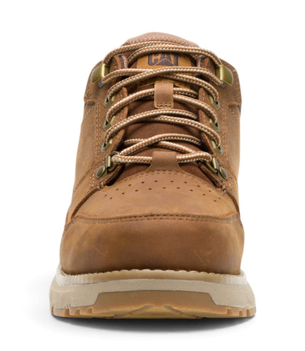 Caterpillar (CAT) Men's Bronze Brown Leather Water-Resistant Hiking Shoes - Pursue Hiker Lo