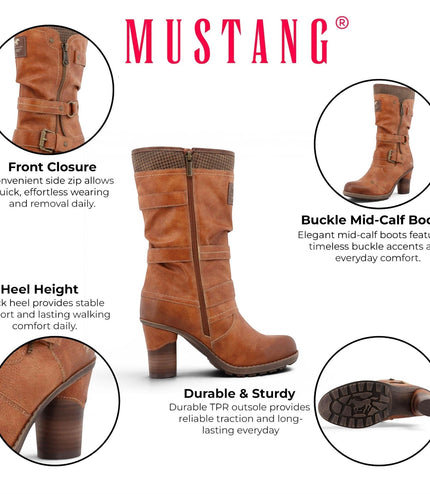 Mustang Women's Mid-Calf Heeled Long Boots - M0162001