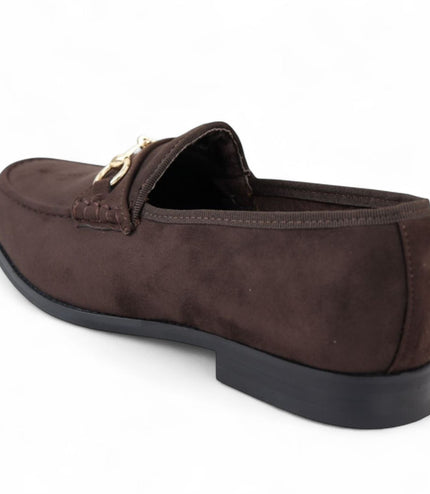 Men's Brown Suede Moccasin Leather Lined Loafers