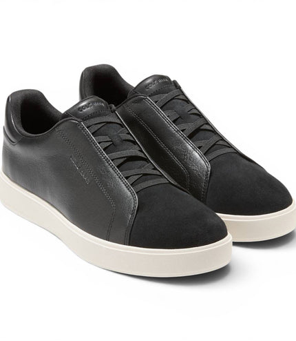 Cole Haan Men's GrandPro Luxe Mile Trainer Black Suede Sneakers - C44434