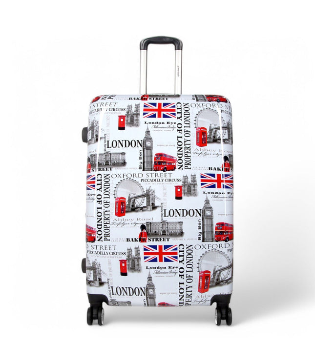 Cooma Large Hard Shell Suitcase London in Black Flower