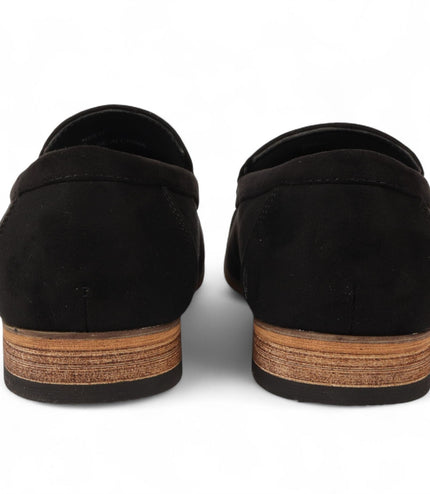 Men's Black Suede Loafers Lightweight Slip-On Casual Shoes