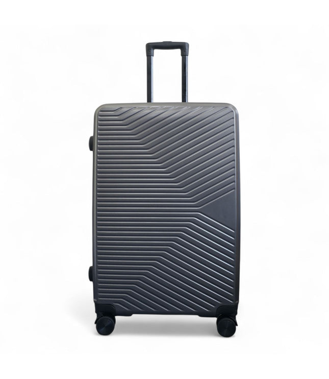 Junee Large Hard Shell Suitcase in Charcoal Grey