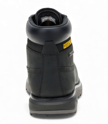 Caterpillar (CAT) Men's Pursue Black Leather Everyday Work Hiking Ankle Boots