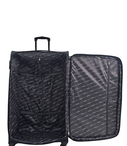 Arundel Extra Large Soft Shell Suitcase in Black