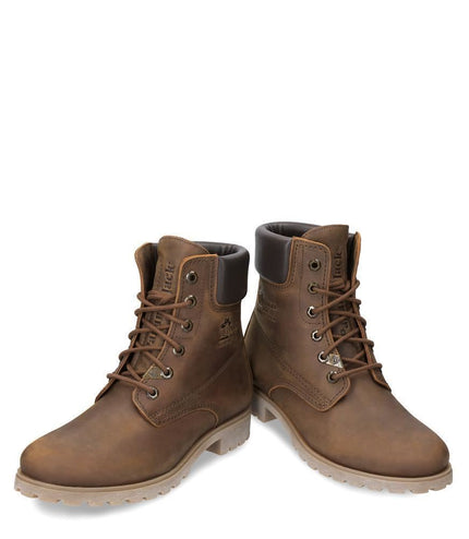 Panama Jack 03 Ladies Brown Waterproof Leather Lace Up Hiking Ankle Boots
