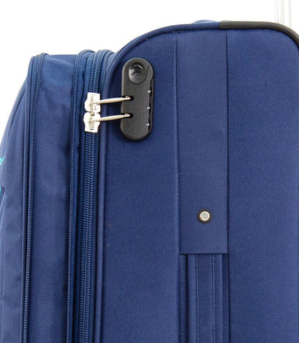 Clevedon Large Soft Shell Suitcase in Blue