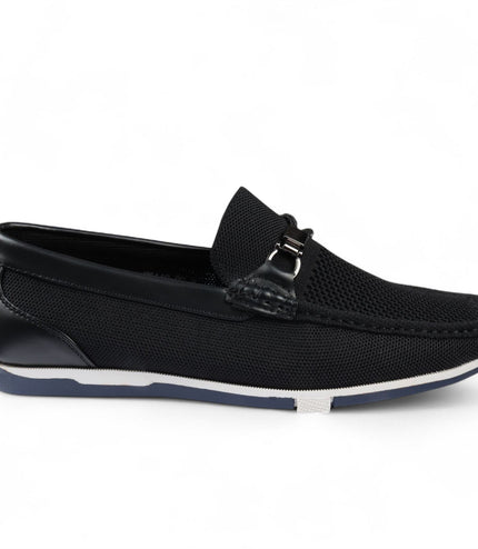 Men's Black Lightweight Mesh Slip-On Breathable Loafers