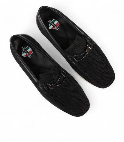 Men's Black Lightweight Mesh Slip-On Breathable Loafers