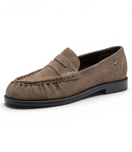 Tamaris Women's Beige Leather Loafer Casual Shoes - 24251-47