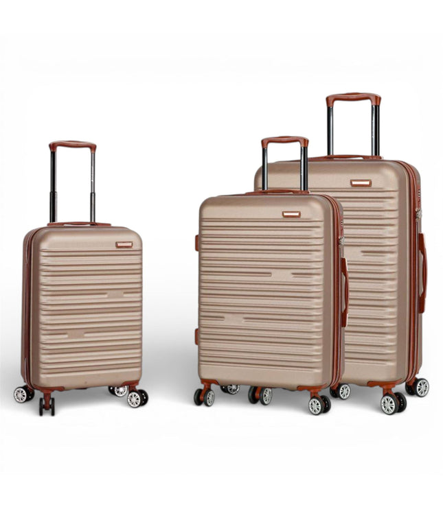Armidale Set of 3 Hard Shell Suitcase in Champagne