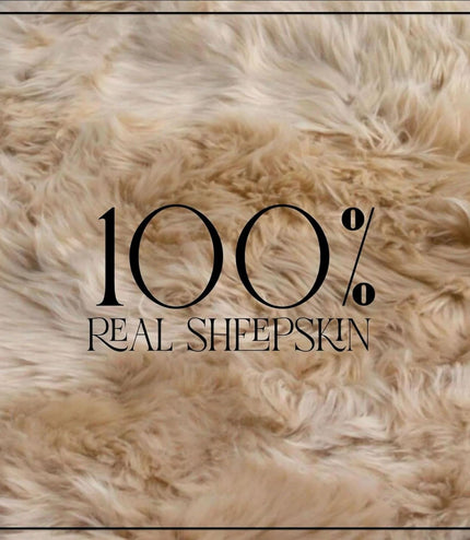 Genuine Sheepskin Mushroom Quad Natural Fluffy Silky Soft Real Wool Rug