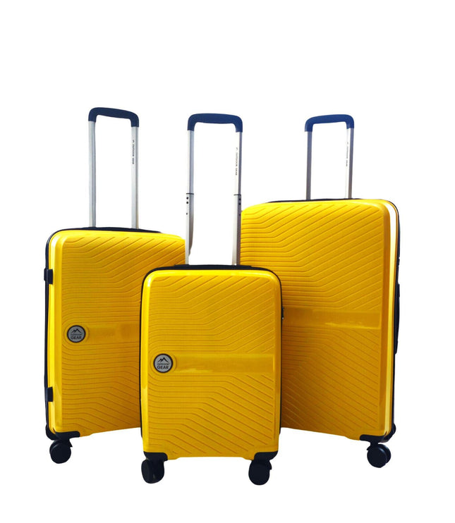 Acton Set of 3 Hard Shell Suitcase in Yellow