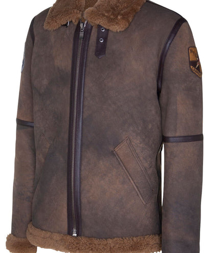 Mens B3 Sheepskin WW2 Bomber Jacket-Arnsberg