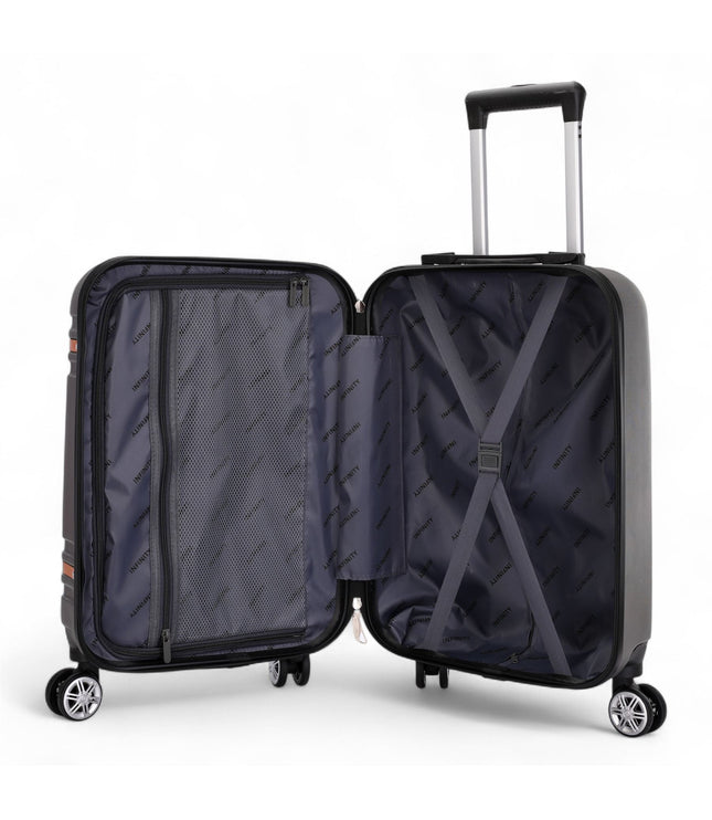 Calgary Cabin Hard Shell Suitcase in Charcoal Black