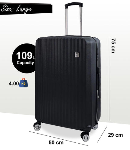 Alsager Large Hard Shell Suitcase in Black