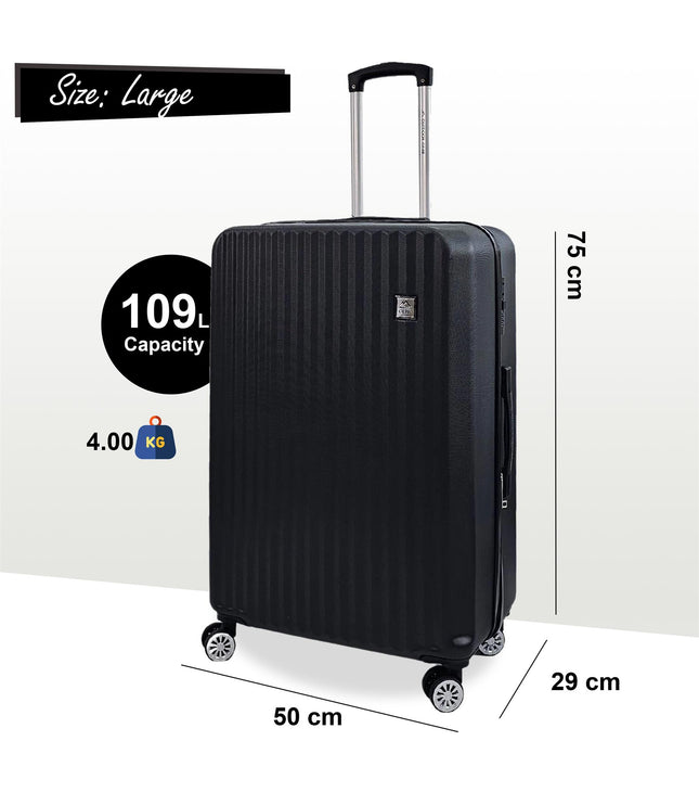 Alsager Large Hard Shell Suitcase in Black