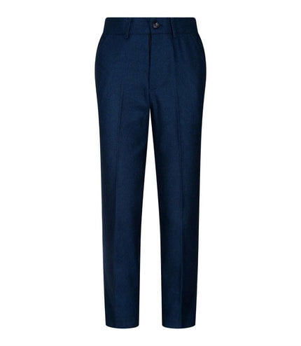 Boys 3 Piece Navy Blue Birdseye Tweed Suit