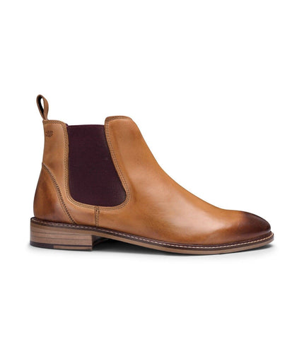 Mens Tan Leather Classic Chelsea Boots