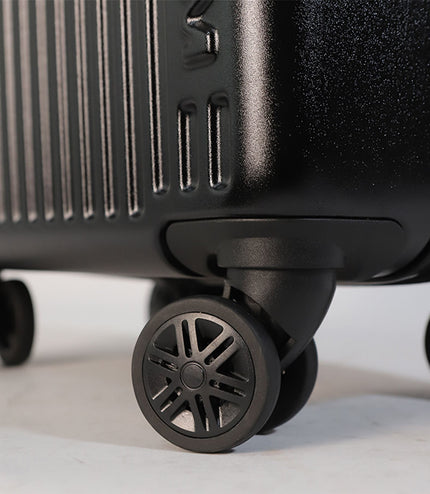 Hard Shell Cabin 44 x 22 x 38 cm Black TSA Secure Luggage Suitcase Suitable for Easyjet, Ryanair