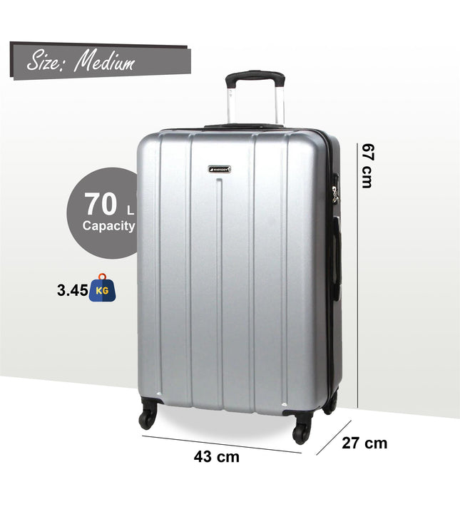 Coalville Medium Hard Shell Suitcase in Silver