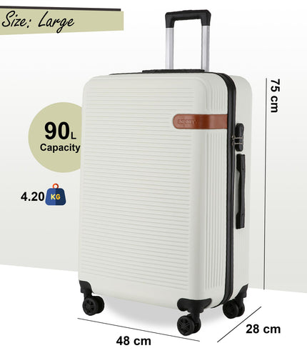 Calgary Large Hard Shell Suitcase in Cream